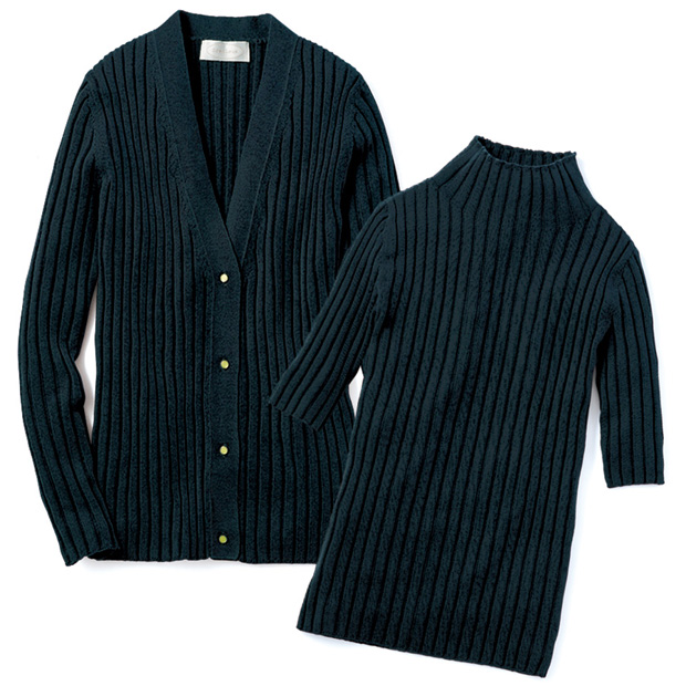 ウール･ワイドリブアンサンブル