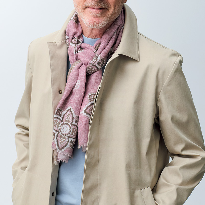 プリンテッドスカーフ フラワー柄