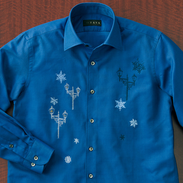 ジャカードシャツ/GINZA・雪とガス灯