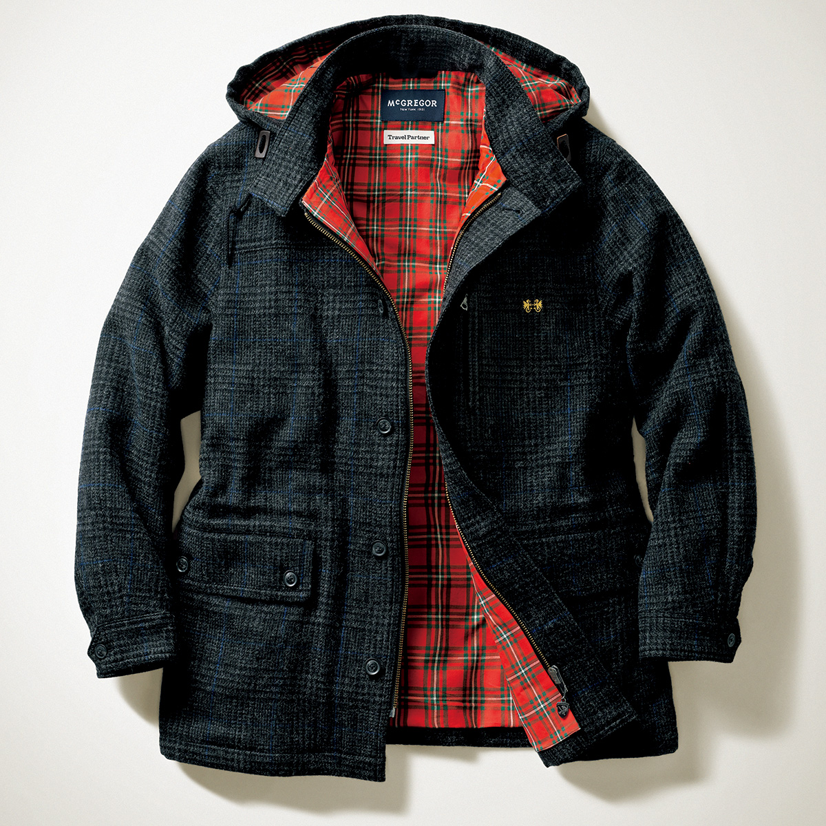 ウール使いのトラベルドッグイヤーパーカ