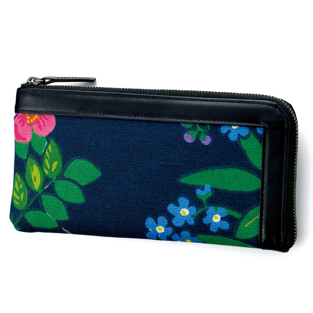 ヨブス工房の生地で作ったウォレット／L字ファスナー