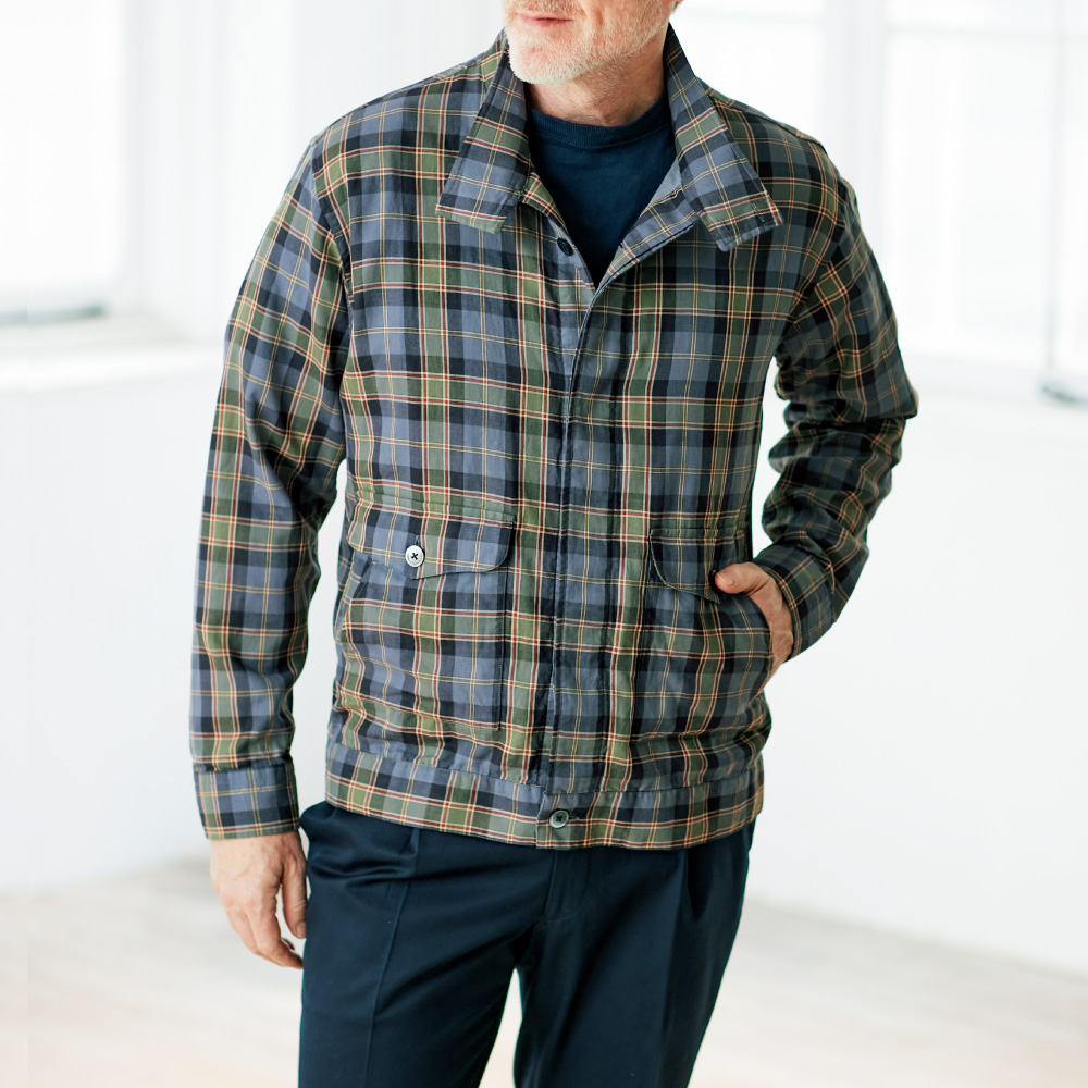 フロムランド ダークマドラスチェック シャツブルゾン ライトアップオンラインストア