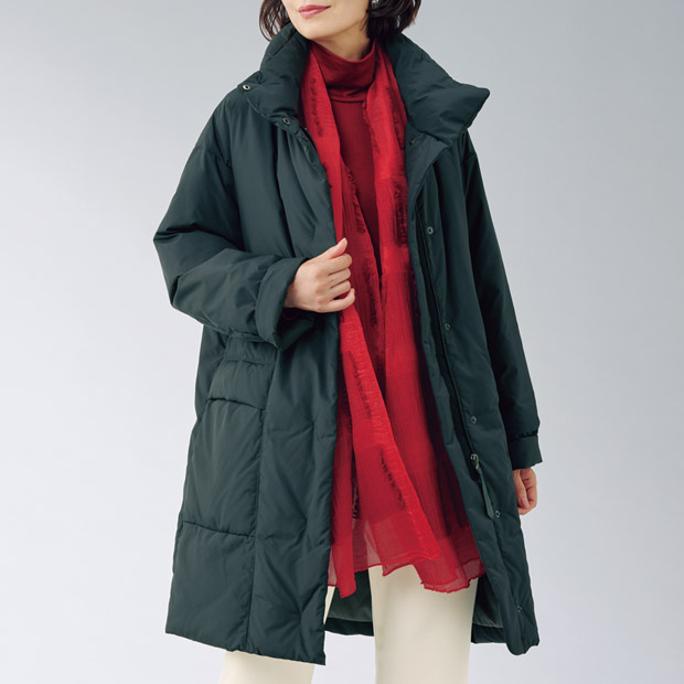 スタンドカラー･ダウンコート