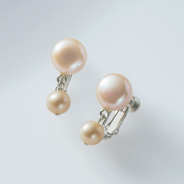 淡水パール･ツインイヤリング