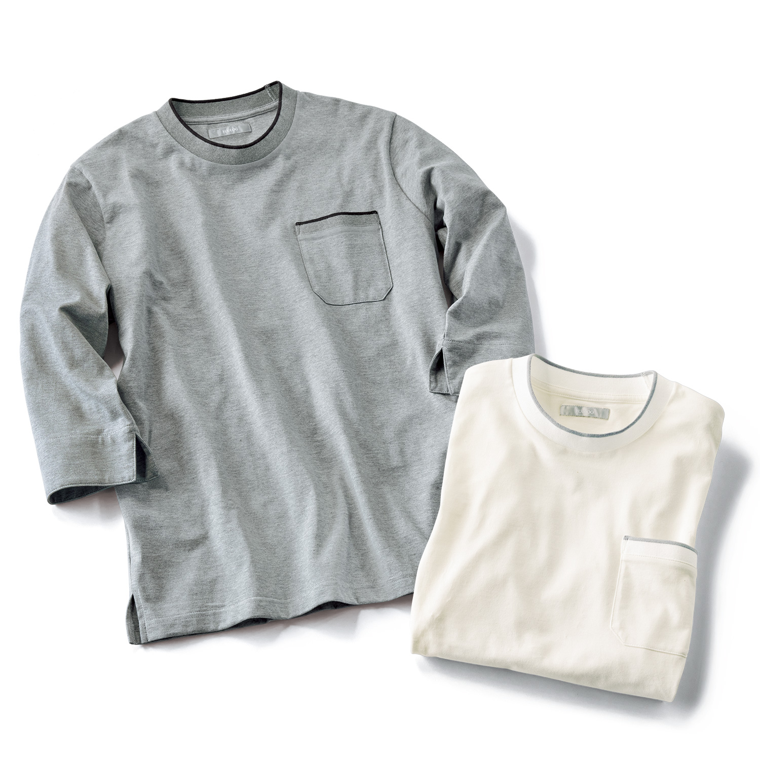 七分袖コットンTシャツ／2色セット