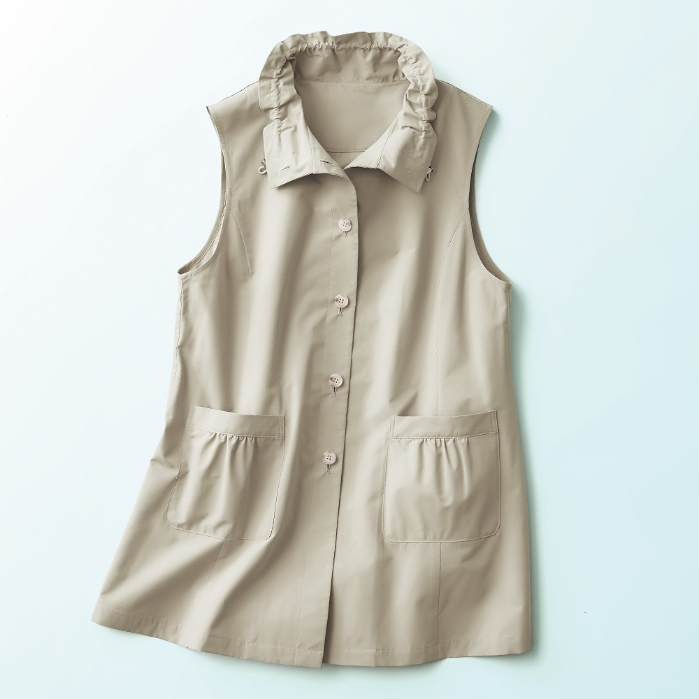 軽やか撥水ロングベスト