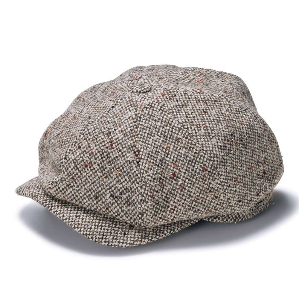 ウール混ツイードニュースボーイキャップ