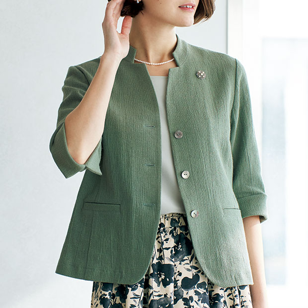 リネンコットンワッシャージャケット