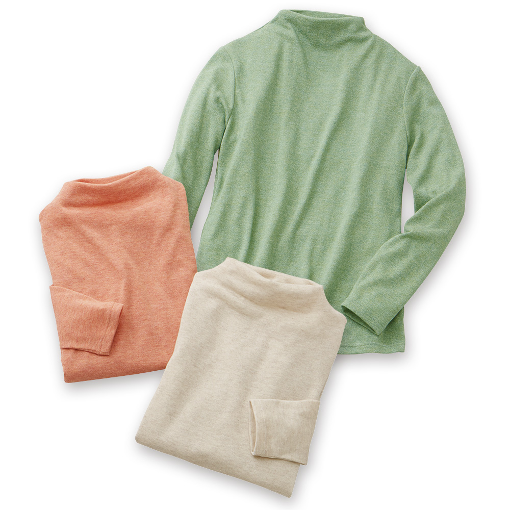 ウール混ソリストヒートプルオーバー