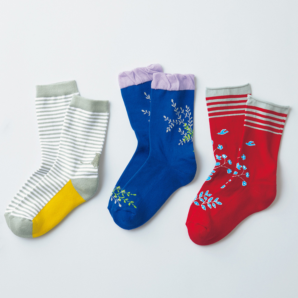 コットン混ソックス／3足セット