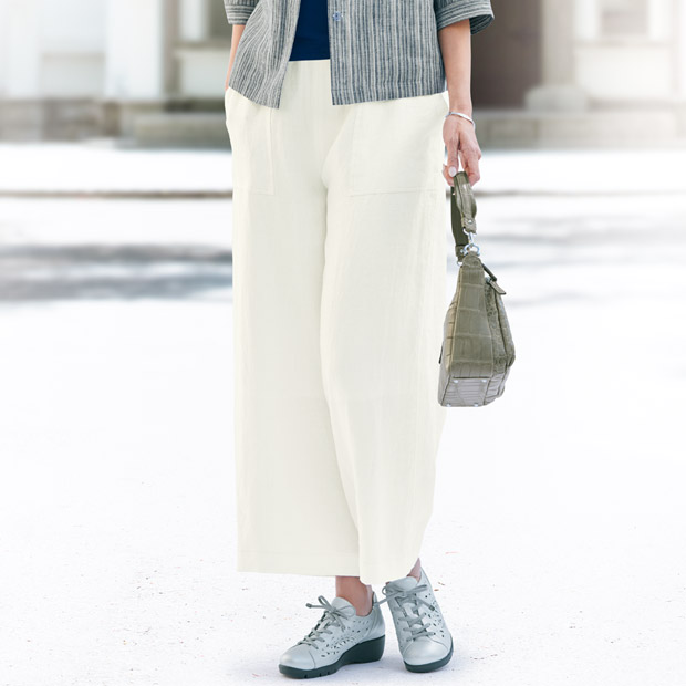 リネンツイルのベイカーパンツ