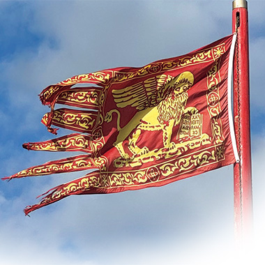 ムラーノガラスの金獅子