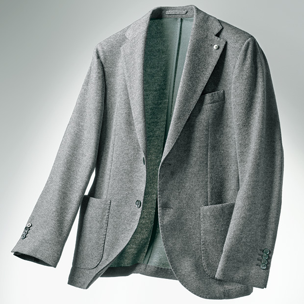 フェザーウェイト･カシミヤ混ジャケット