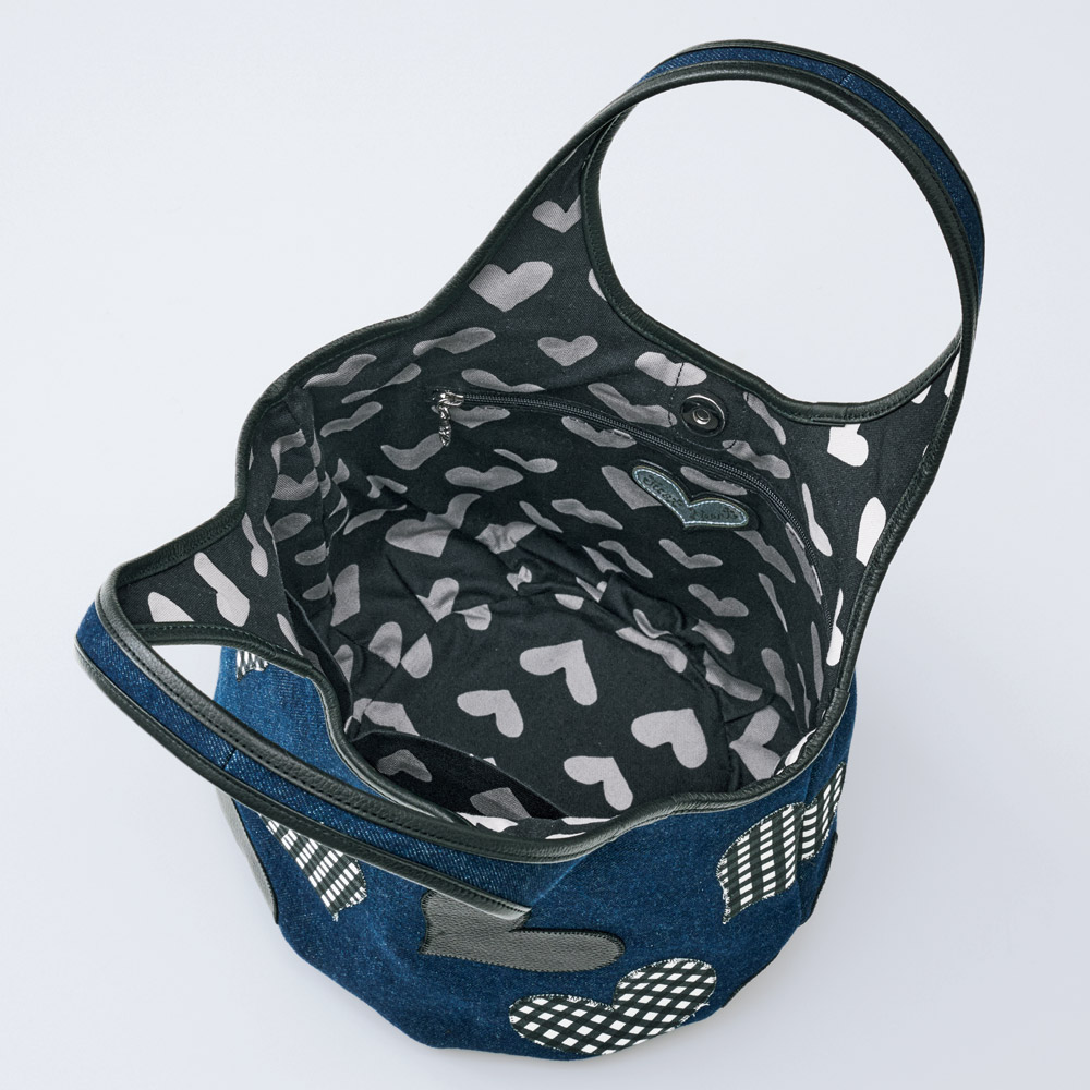 デニムハンドバッグ/バジング