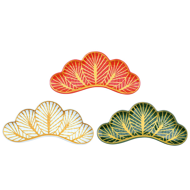 松葉形前菜皿3色セット