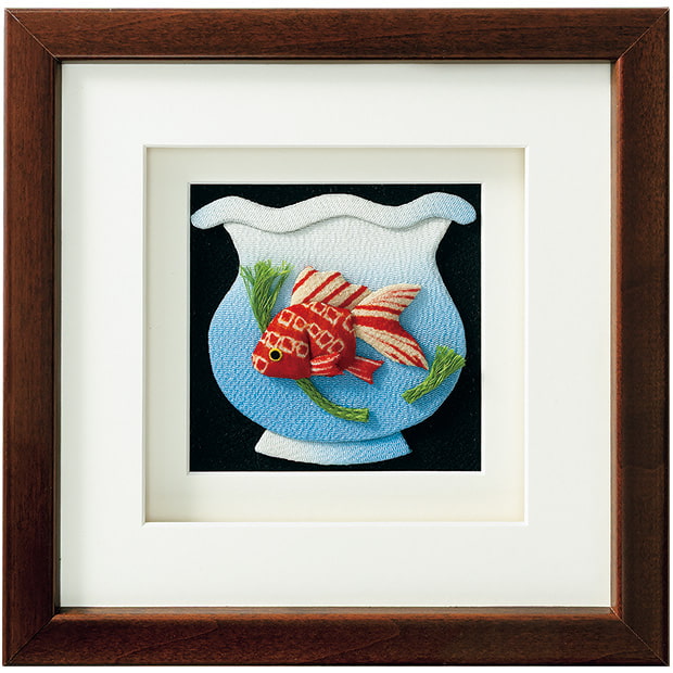 布絵アート（額入り押絵）／金魚