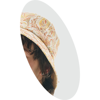 リバティプリントリバーシブルクローシュ