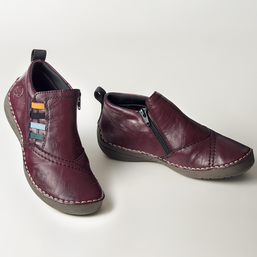 カラフルサイドゴム紐使いシューズ