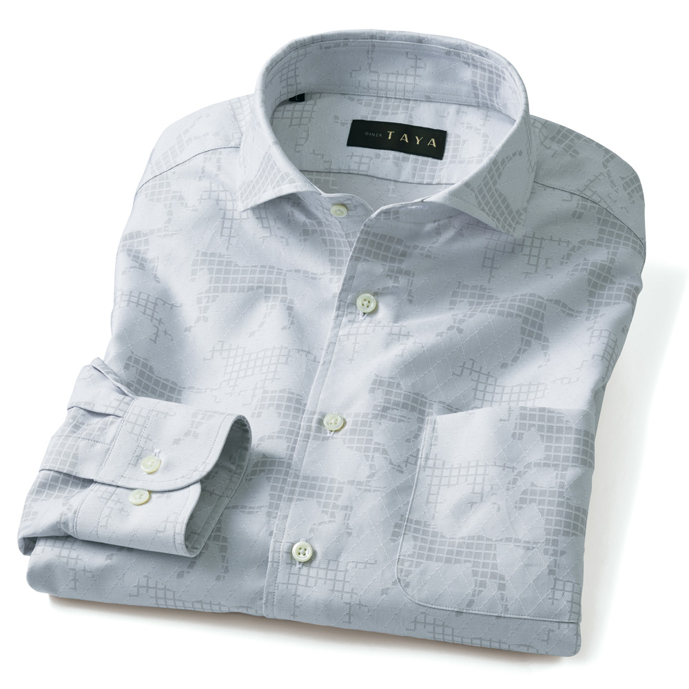 ジャカードシャツ/グリッドホース