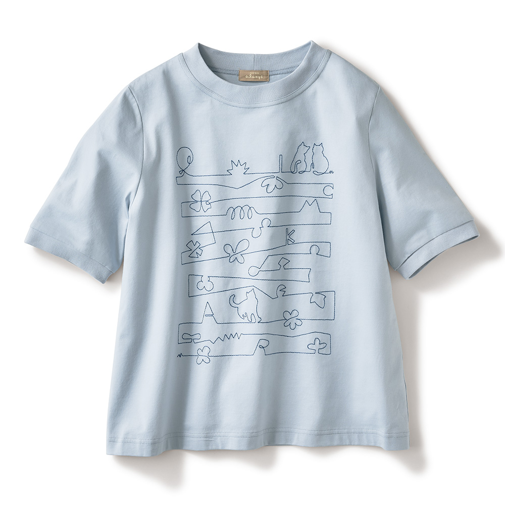 猫刺しゅうプルオーバー