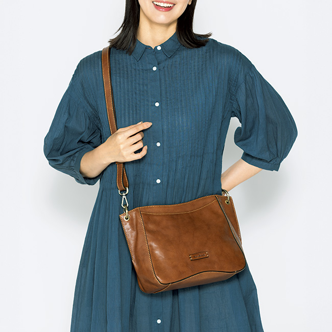 レザー2ウェイショルダーバッグ