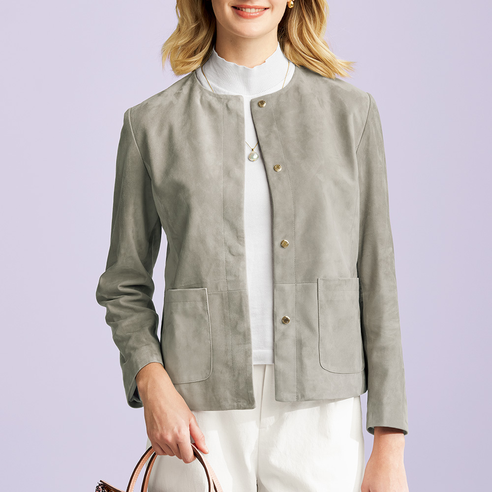 ゴートスウェードジャケット／SANDRA