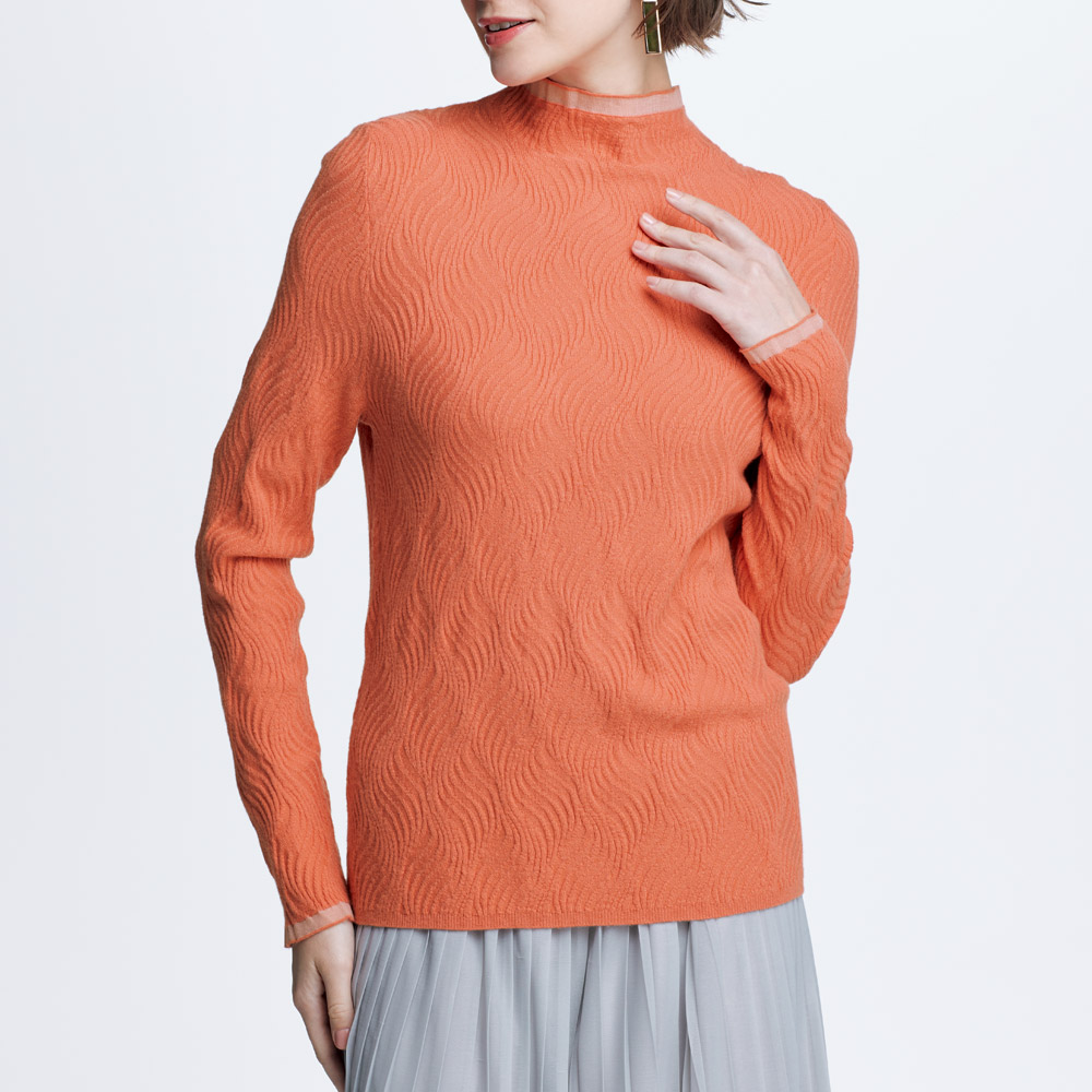 ジャカードニットプルオーバー