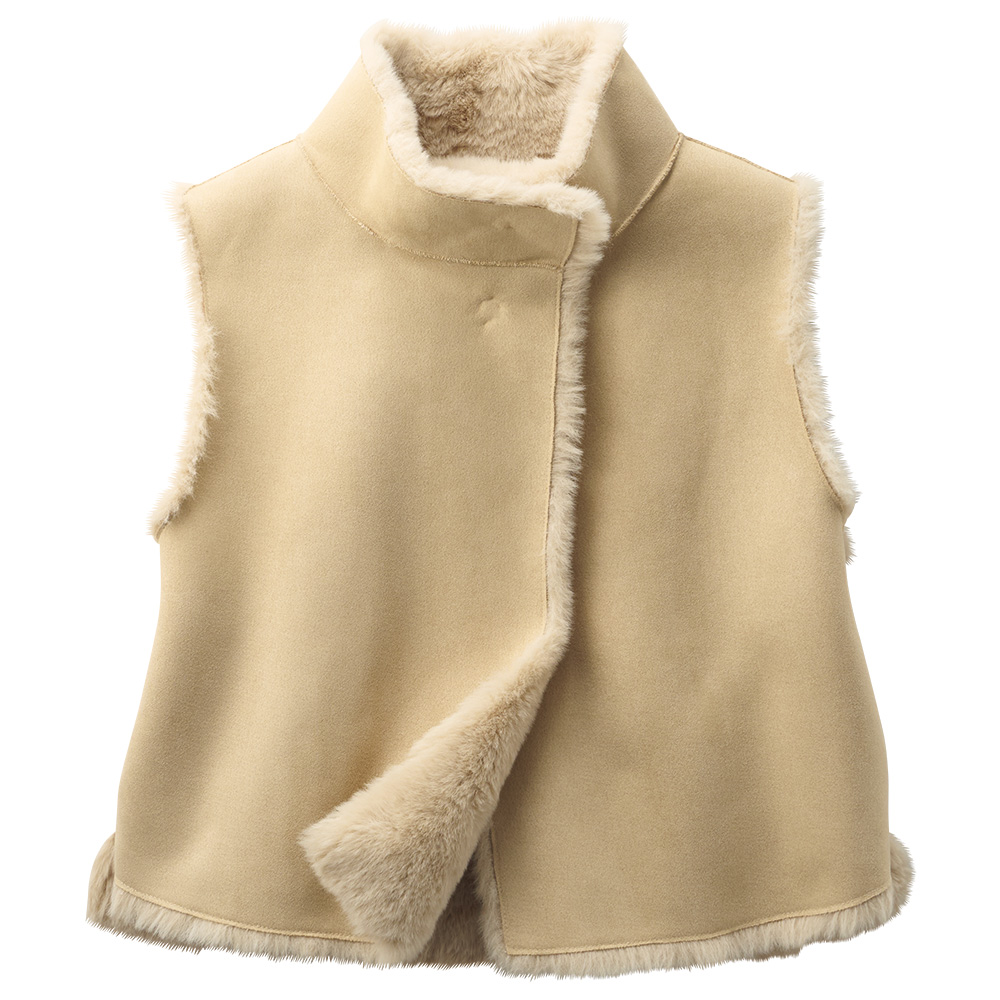 フェイクムートンリバーシブルベスト