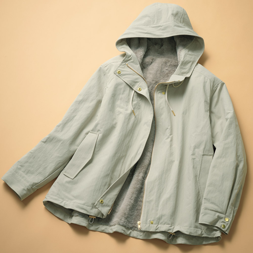 裏ボア＆中わた撥水ショートコート