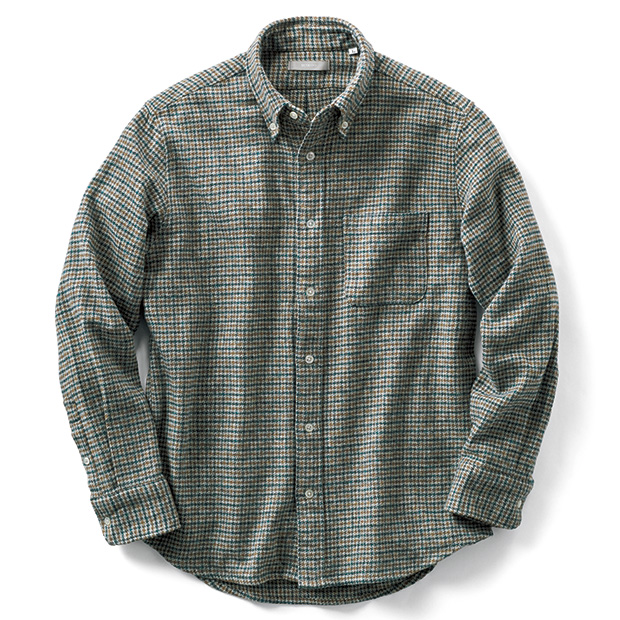 三つ杢コットンツイードシャツ