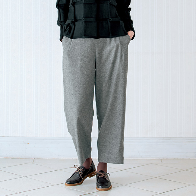 ウール混デザインパンツ