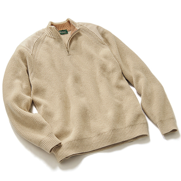 ウールカシミヤ･ハンティングセーター