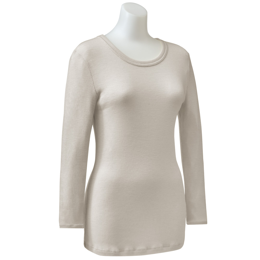 メリノウール・リブ編みプルオーバー