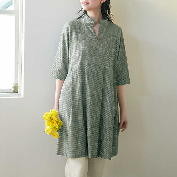 高島ちぢみチュニック