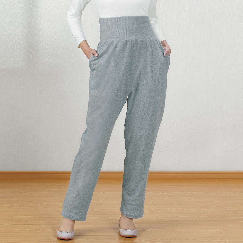 ほっと綿混のパンフリー腹巻スウェットパンツ／男女兼用