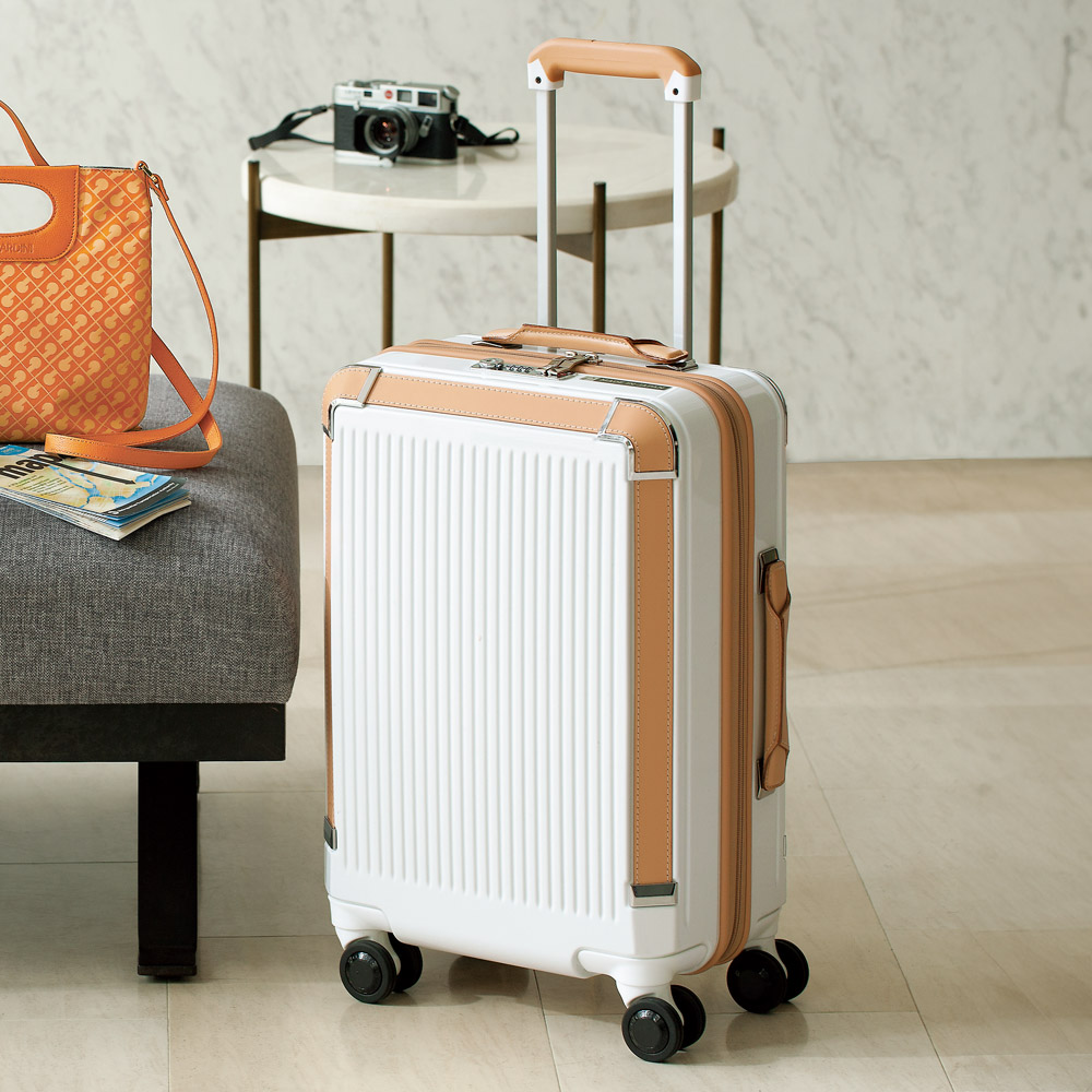 レザー使いのスーツケース