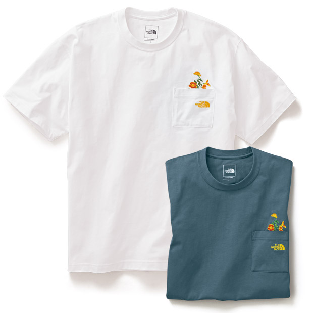 ショートスリーブフラッシュドライフラワーロゴティー／2色セッ