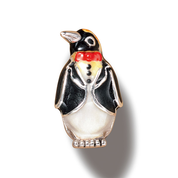 ハンドメイドピンブローチ／ペンギン