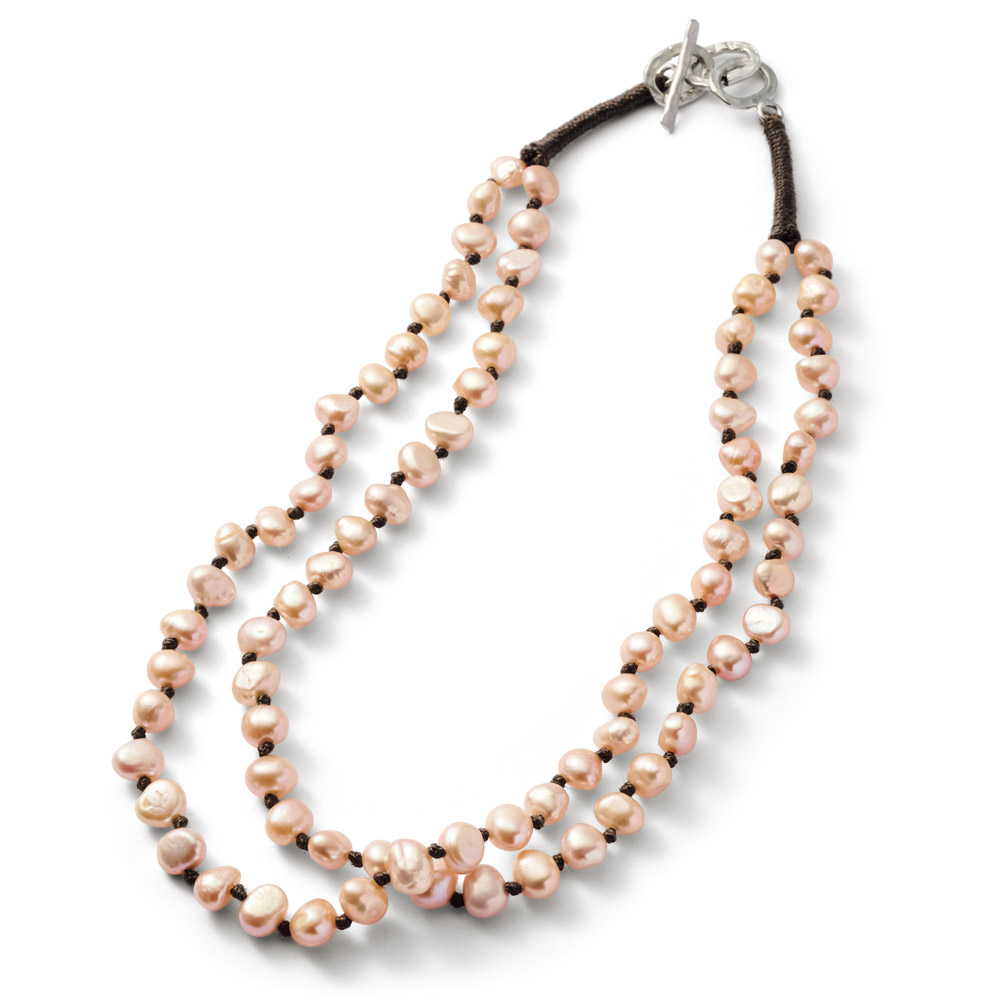 淡水バロックパール二連ネックレス