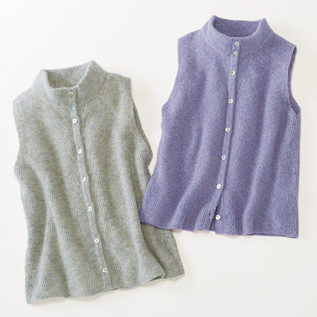 アルパカ混ニットベスト