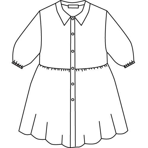 ダルメシアン柄シワ加工ブラウス
