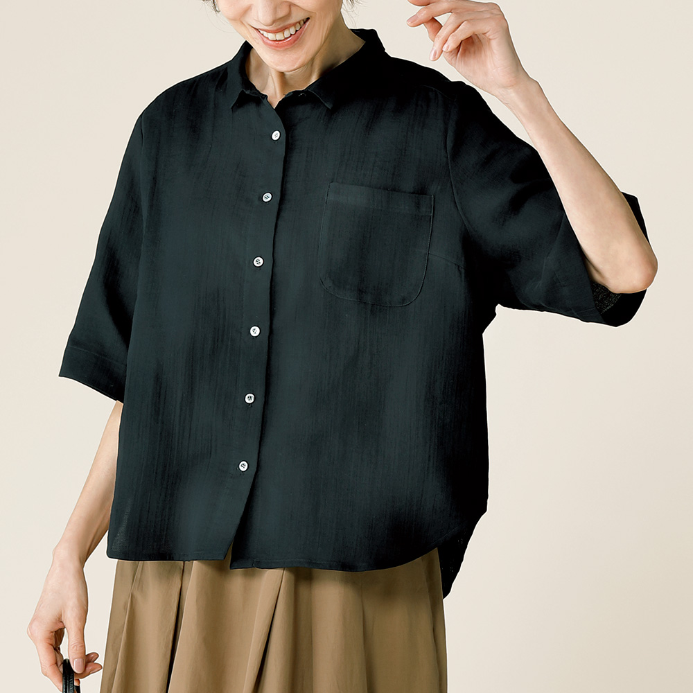 二重ガーゼブラウス