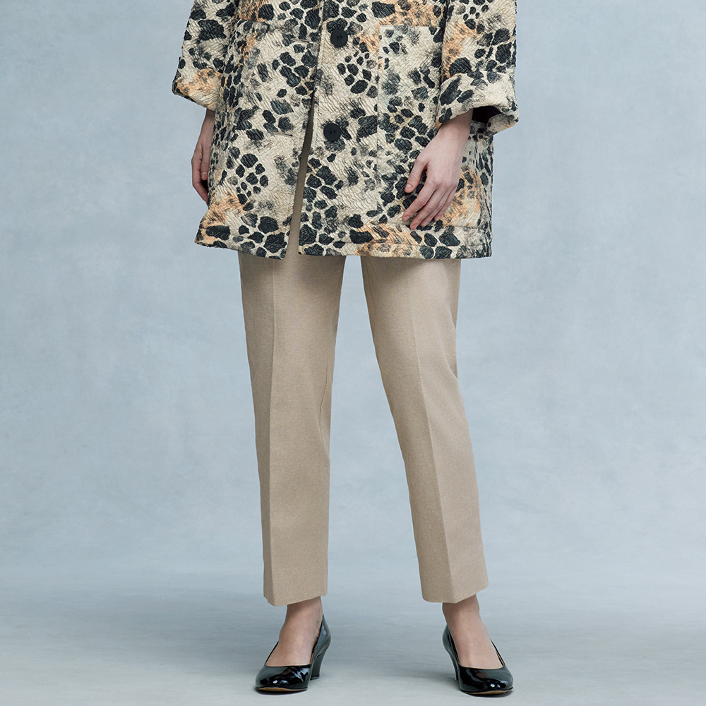 コットンリネン混パンツ