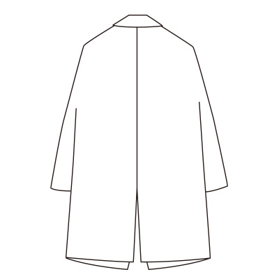 ラムウール・シルク混ステンカラーコート