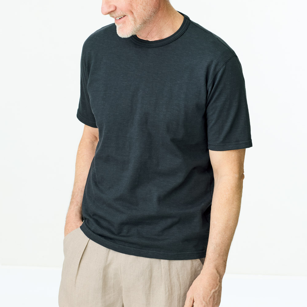 ライトスラブ綿･半袖Tシャツ／ダブルバインダー