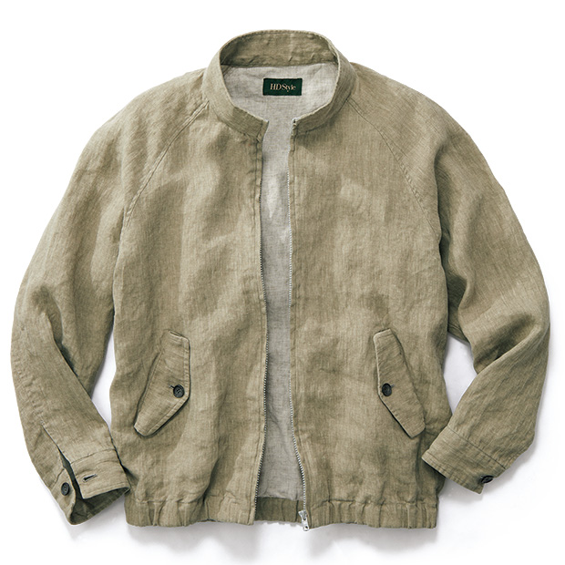 バイオウォッシュリネン･スタンドカラージャケット