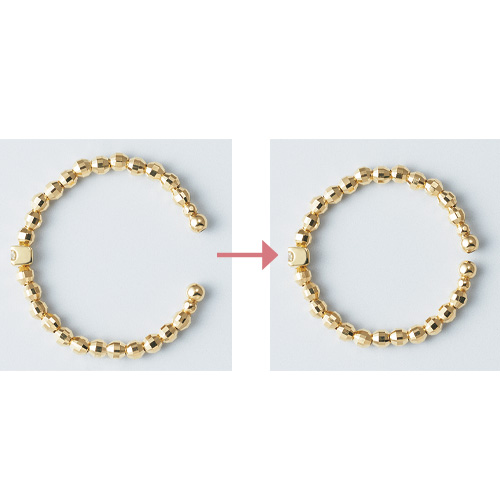 ダイヤモンド入りフレキシブルリング／K18