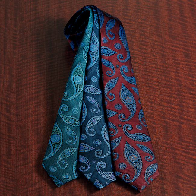 120周年記念多色織りネクタイ／ペイズリー