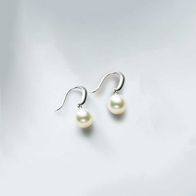 無調色･バロックパールピアス／当社限定