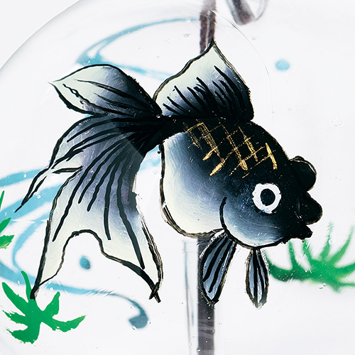 篠原風鈴本舗 江戸風鈴／泳ぐ金魚 | ライトアップオンラインストア